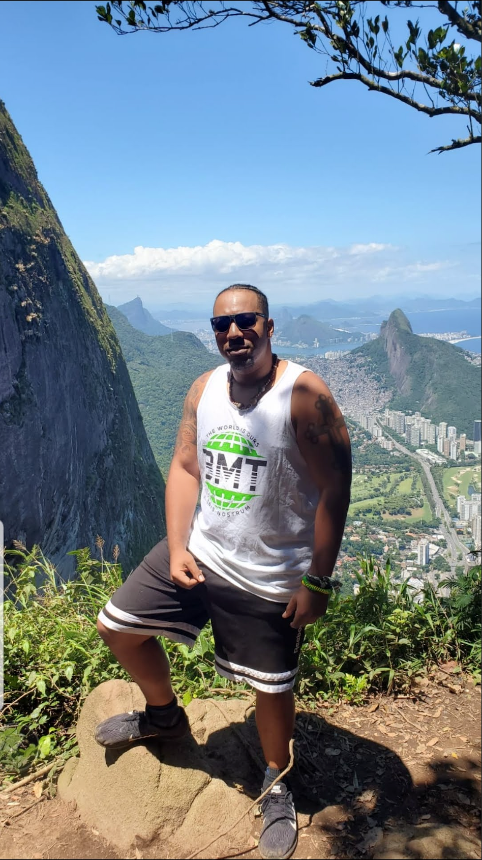 BMT Globe Tank Top — "The World Is Ours" Retro Green Logo